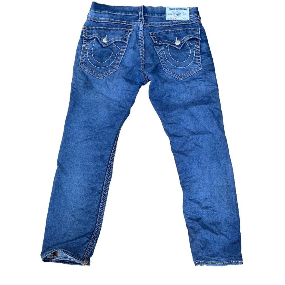 TRUE Religion Jeans Size 34 SLIM Blue - Picture 4 of 5